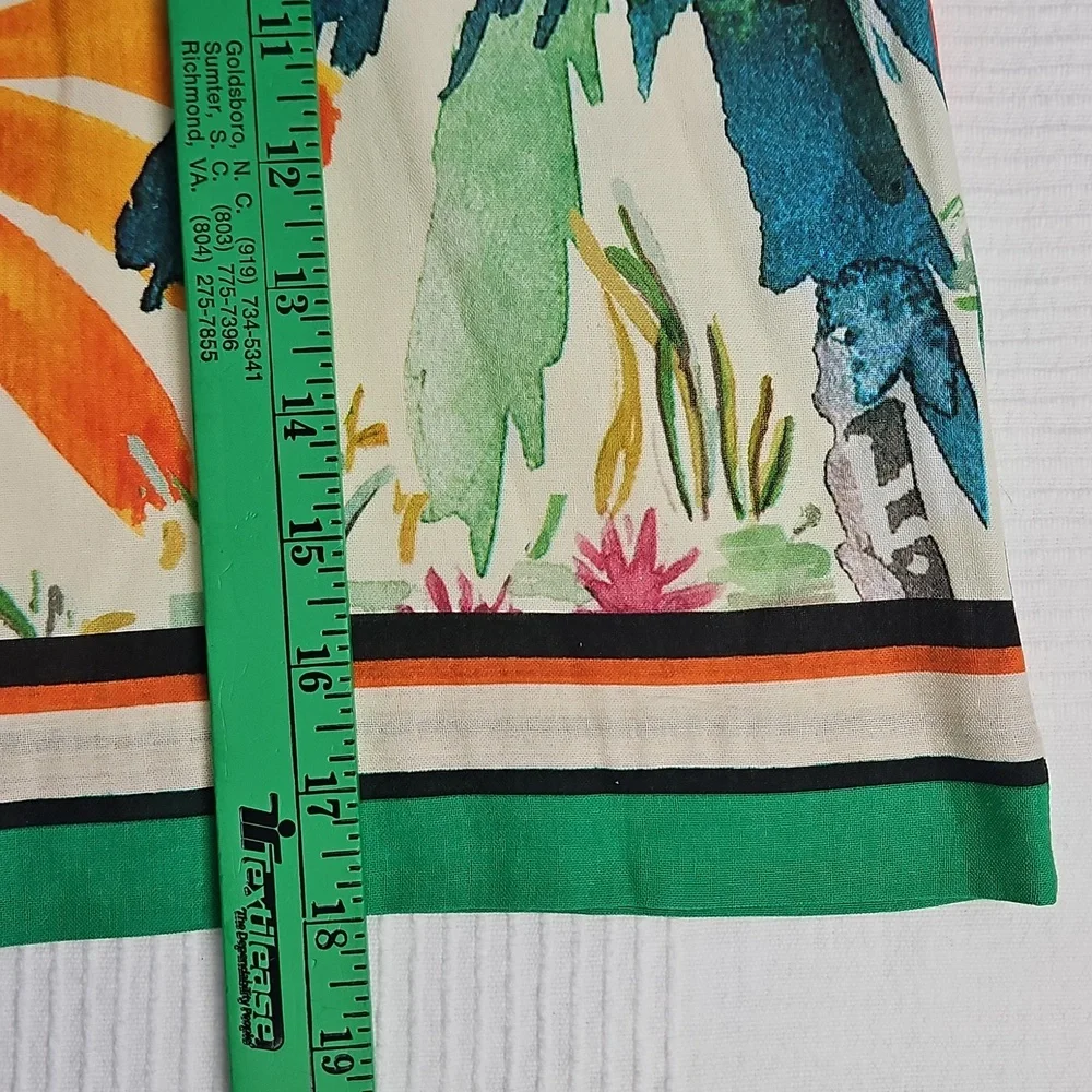 Antonio Melani Linen Blend Tropical Print Skirt With Wrap/Tie‎ Front: Size- 14